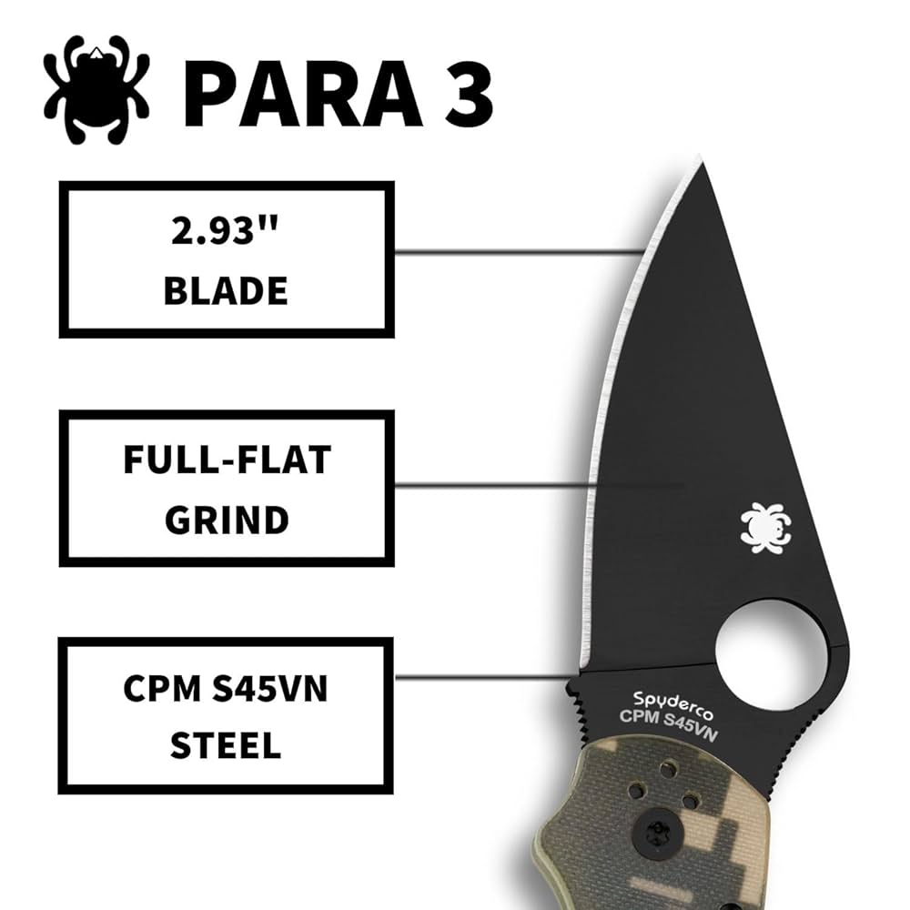 新品‼️スパイダルコ　パラ3 para3ブルー ナイフショップ グローイング！□Spyderco【スパイダルコ
